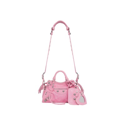 BALENCIAGA SMALL NEO CAGOLE CITY IN DENIM POWDER 700940210BJ5809 (25.9*17.8*11.4cm)